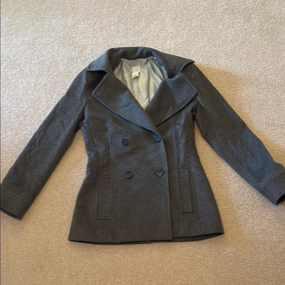 TSE 100% Cashmere Women's Gray Peacoat Jacket size 4